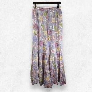 True Destinations Resort Wear Flare Hippie Pants Beach Coverup sz L Vacation